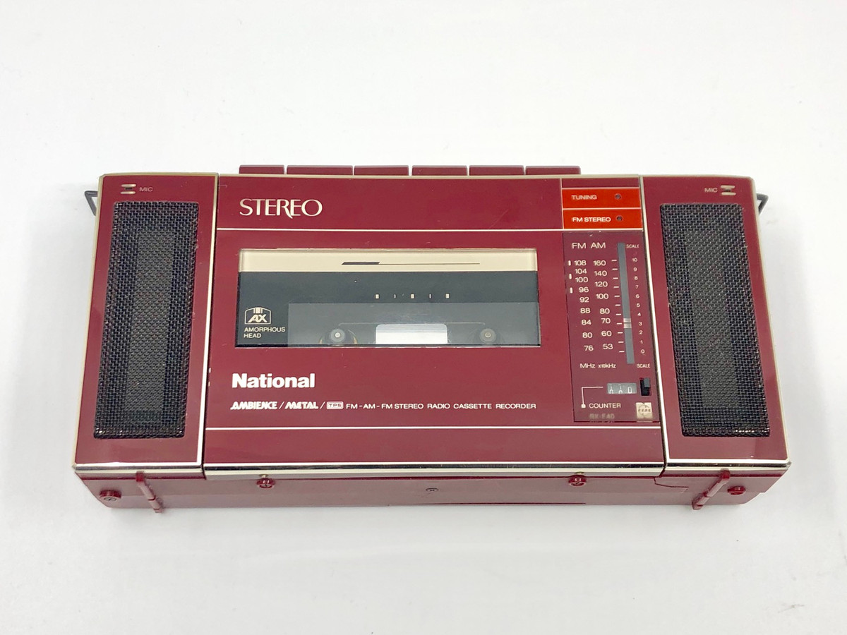 National RX-F40 Red Radio Cassette Recorder | Just-Cassette