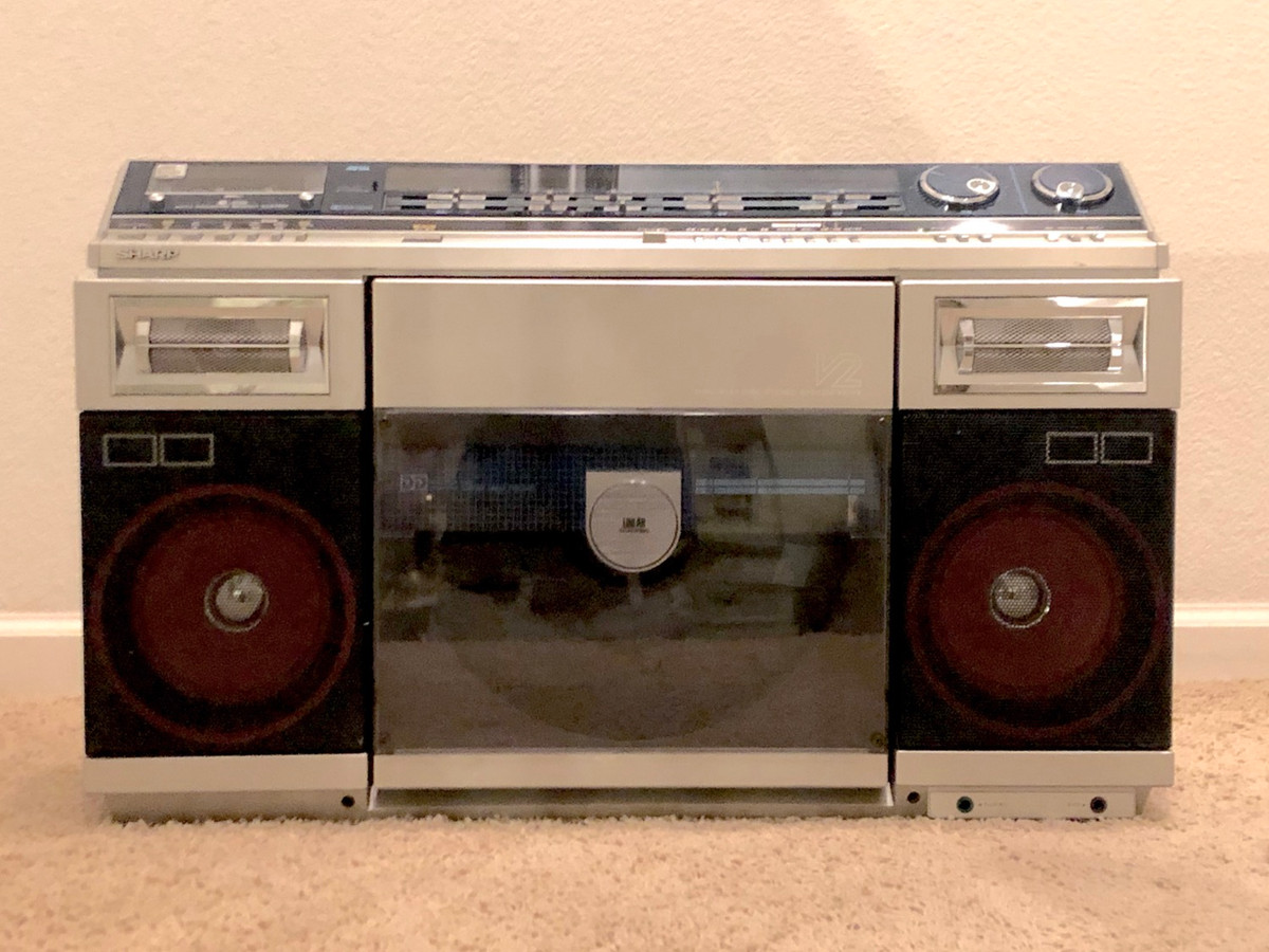 Sharp VZ-V20 Boombox with Fully Automatic Turntable | Just-Cassette