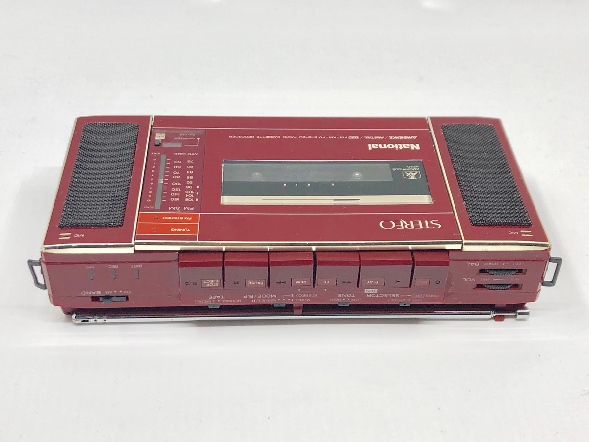 National RX-F40 Red Radio Cassette Recorder | Just-Cassette