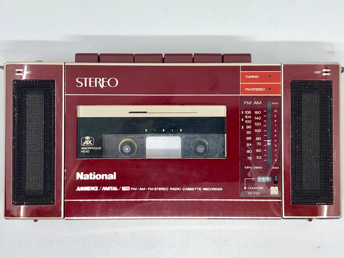 National RX-F40 Red Radio Cassette Recorder | Just-Cassette