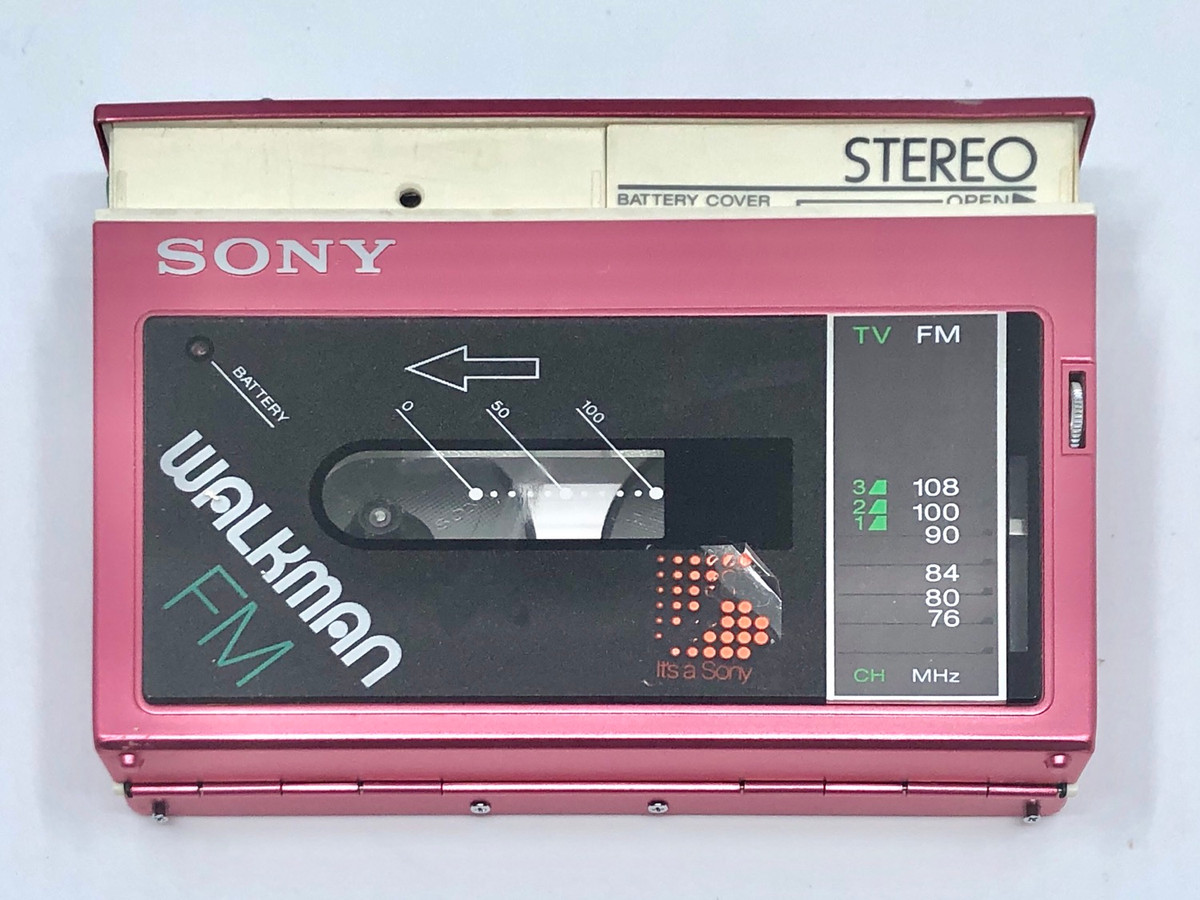 Sony Walkman WM-F20 Pink Portable Cassette Player with TV FM Radio