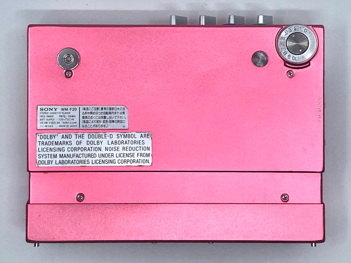 Sony Walkman WM-F20 Pink Portable Cassette Player with TV FM Radio